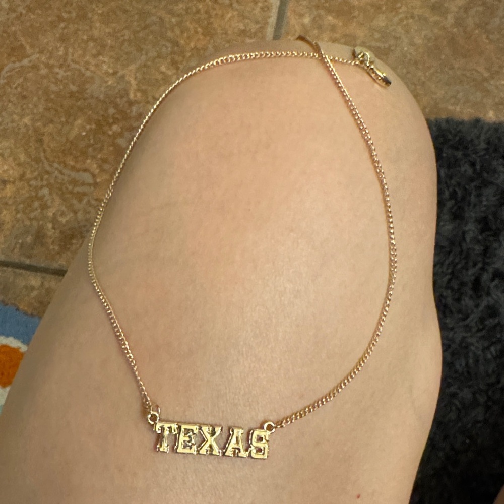 Gold Texas Pendant Necklace